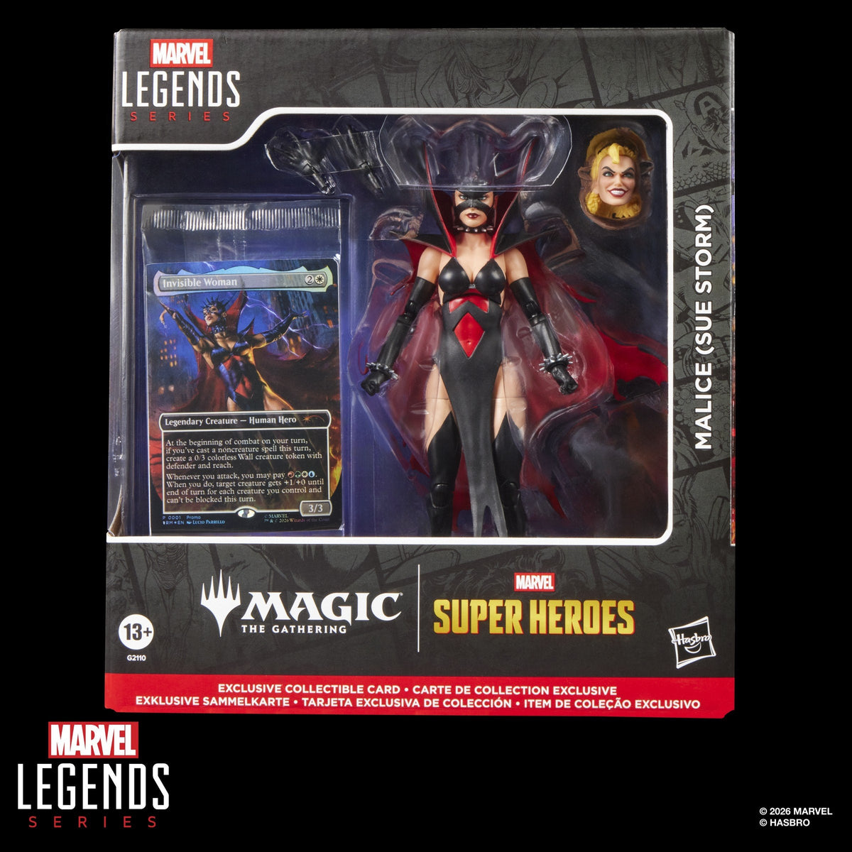 Figura Hasbro Marvel Legends Series X Magic: The Gathering Malice (Sue Storm)