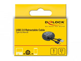 Delock Usb 2.0 Aufrollcable Typ-A Zu Lightning 8 Pin Weiss   Ros