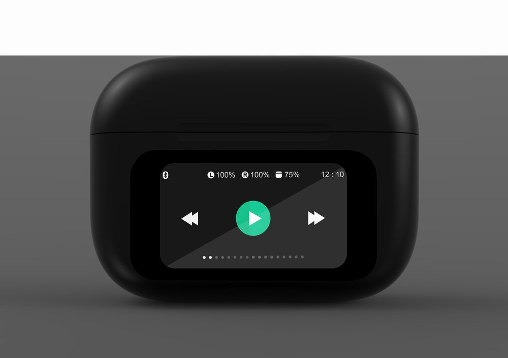 Auriculares Bluetooth Tws Negros, Display Lcd Y Cancelación De Ruido