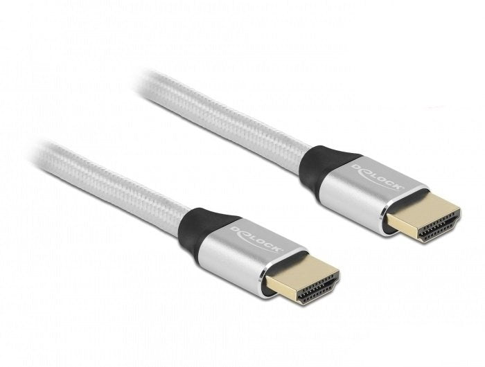 Cable Delock 85365  Hdmi 0,5 M Hdmi Tipo A (Estándar) Plata Plateado, 0,5 M, Hdmi Tipo A (Estándar), Hdmi Tipo A (Estándar), 3d, 48 Gbit/S, Plata