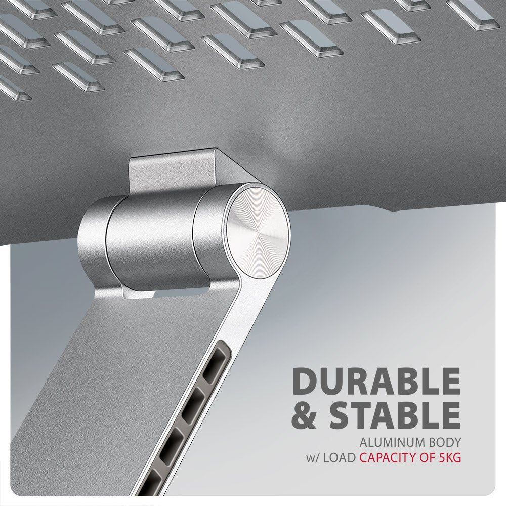 Stnd-Lr Podstawa Do Laptopów Aluminiowa 10-16" Regulowane Katy Nachylenia, Obrót O 360 Stopni