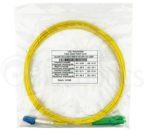 Blueoptics Sfp3131bu2ms Cable De Fibra Optica 2 M Lc G.657.A1 Amarillo