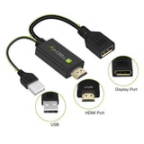 Techly Icoc Hdmi-Dp12a Adaptador Hdmi A Displayport Con Alimentación Usb 4k*30hz M/F