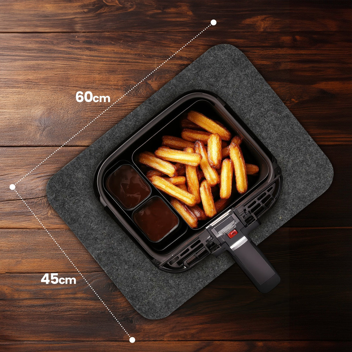 Extralink Home Schutzmatte Für Air Fryer, 60x45 Cm
