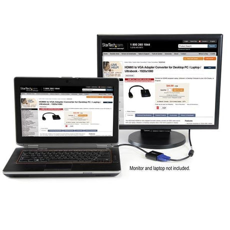 EAN 0065030850926 - StarTech.com HD2VGAE2 adaptador de cable de vídeo Negro imagen 5