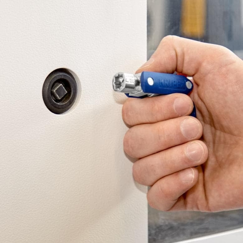 Knipex "Doublejoint" Llave Para Armarios De Control, Llave De Tubo (Azul/Rojo, Longitud Total Del Brazo 97 Mm)