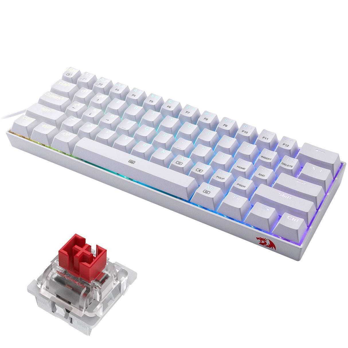 Redragon Dragonborn K630 Teclado (Ingles) Mecanico Gaming Tkl Usb - Iluminacion Rgb  Layout Usa