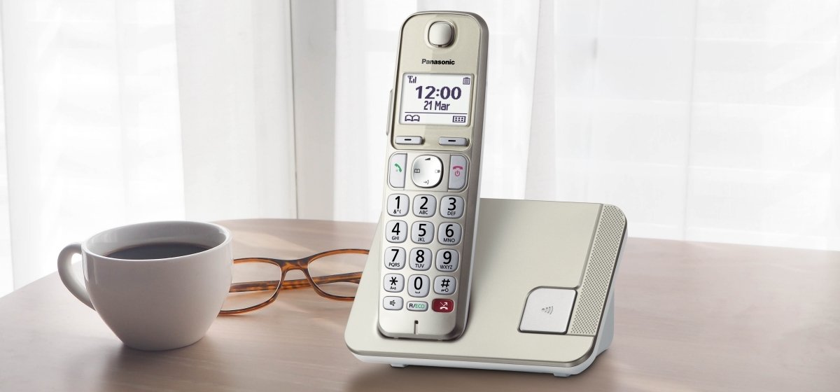 Panasonic Kx-Tge250 Teléfono Dect Identificador De Llamadas Champán, Oro