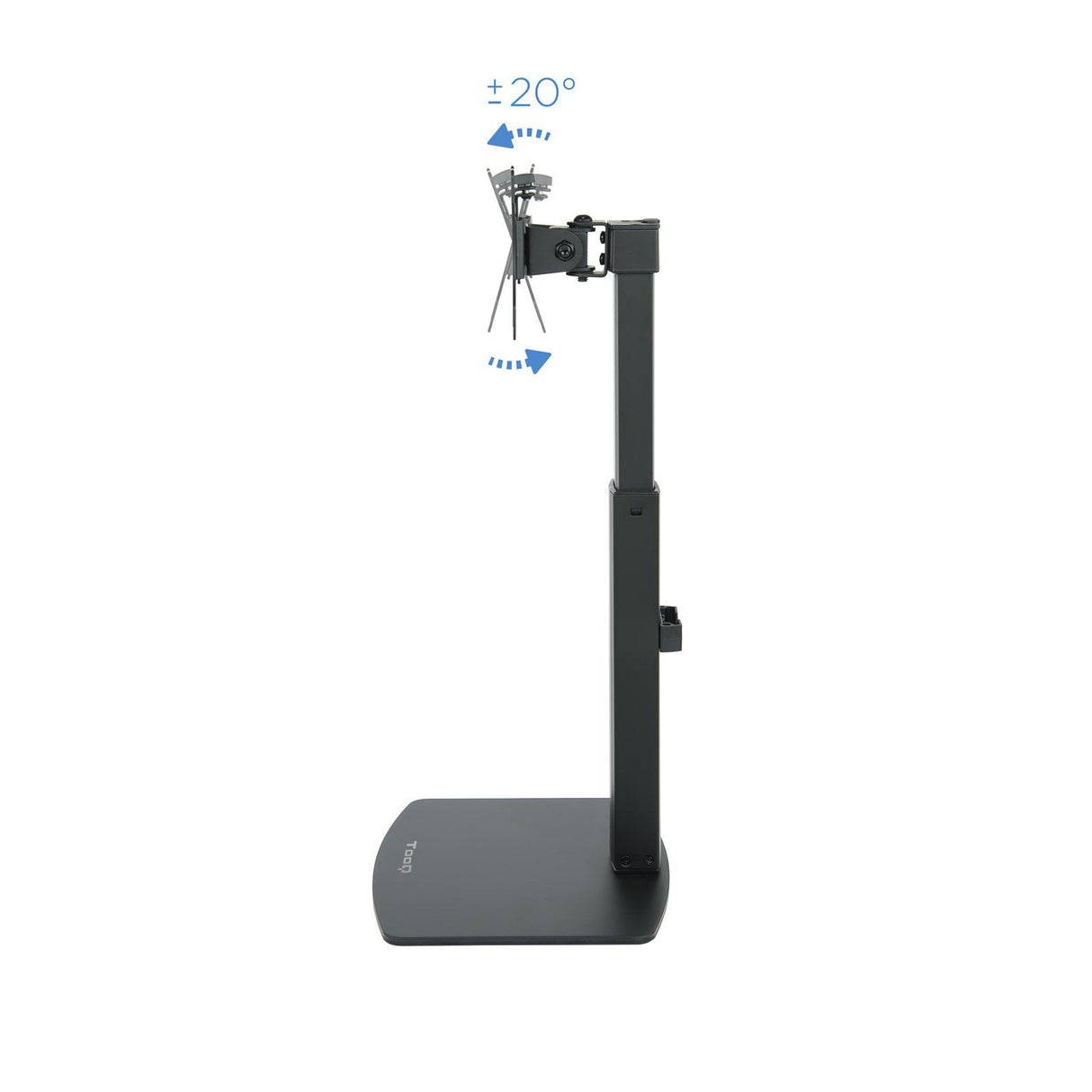 Tooq Soporte De Mesa Para Monitor De 17"-32" - Regulacion De Altura Por Piston De Gas - Gestion De Cables - Peso Max