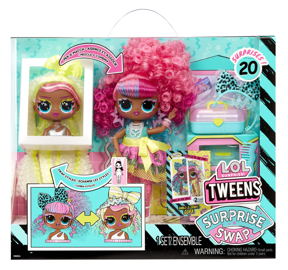 Muñeca Mga Entertainment Lol Surprise Tweens Surprise Swap Fashion Doll - Curls-2-Crimps Cora, 593263