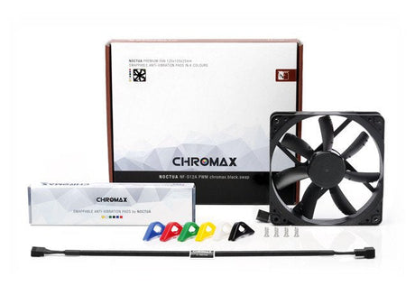 EAN 9010018100419 - Noctua NF-S12A PWM chromax.black.swap Carcasa del ordenador Ventilador 12 cm Negro 1 pieza(s) imagen 2
