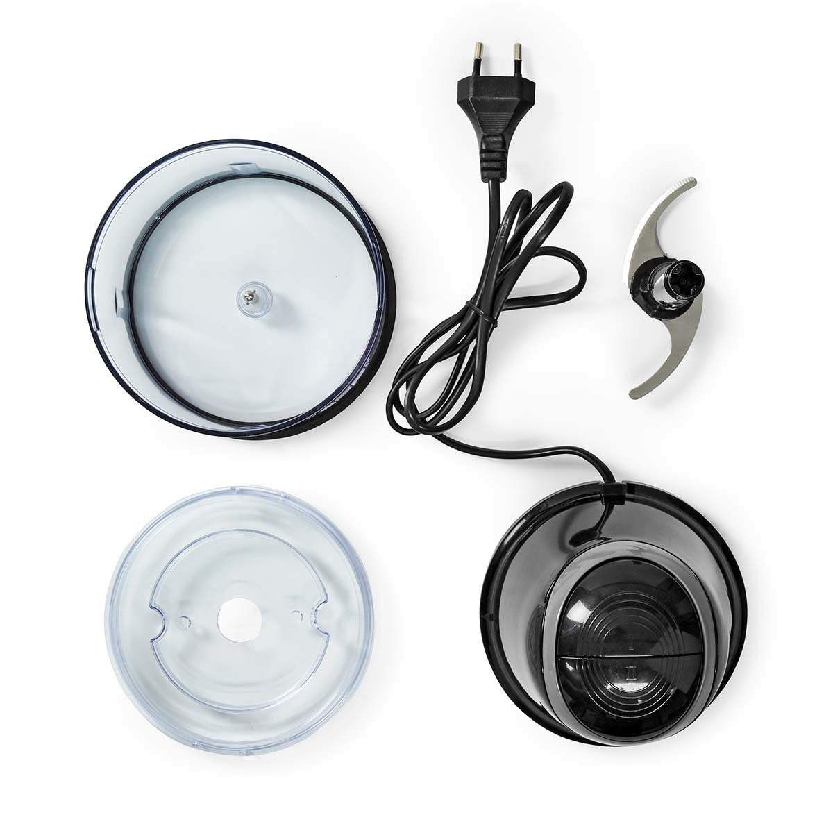 Nedis Picadora De Alimentos  260 W  0.5 L  Plstico  2 Ajustes De Velocidad  Negro