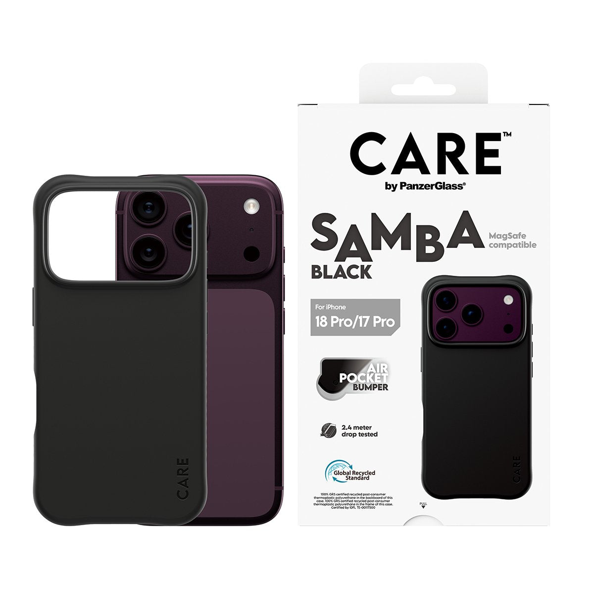Care By Panzerglass Samba Case Ip17/18 Pro Schwarz M. Magsafe