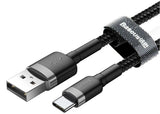 Baseus Cafule Cable Usb Usb 2.0 0,5 M Usb A Usb C Negro