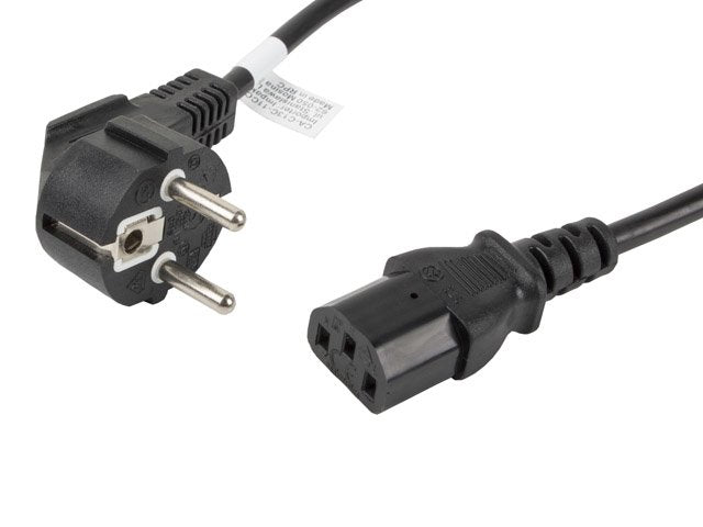 Lanberg Cable De Alimentacion Ca-C13c-11cc-0018-Bk Conectores Schuko / Iec320 C13 1.8 Metros