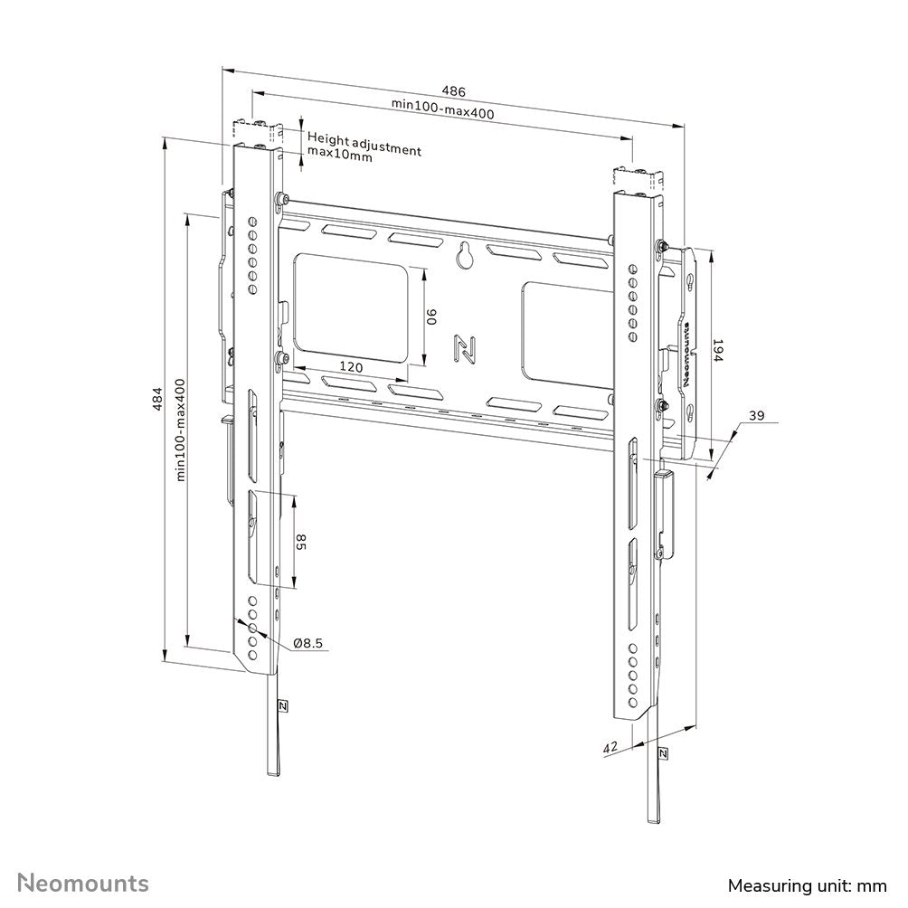 Soporte Neomounts Wah 32"-75" 1tft Negro Max100kg
