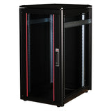 Roline 19-Zoll Netzwerkschrank Pro 22 He, 600x800 Bxt Glastr Schwarz