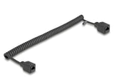 Delock Rj45 Spiralcable Buchse Zu Buchse Cat.5e Utp 1 M Bis 3 M Schwarz