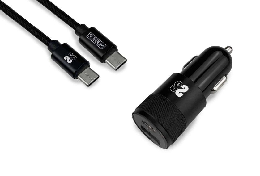 EAN 8436586742119 - SUBBLIM SUBCHG-5CPD11 cargador de dispositivo móvil Smartphone Negro Encendedor de cigarrillos, USB Carga imagen 1
