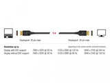 Delock 85660 Cable Displayport 1.4, 60hz 8k  2 M Negro