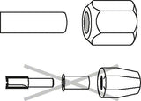 Alicates De Tensiones Profesionales De Bosch Ø 8 Mm, Tuerca De Tensión Sw 24 Mm Para Fresar Fresado Gof / Gmf 2608570105