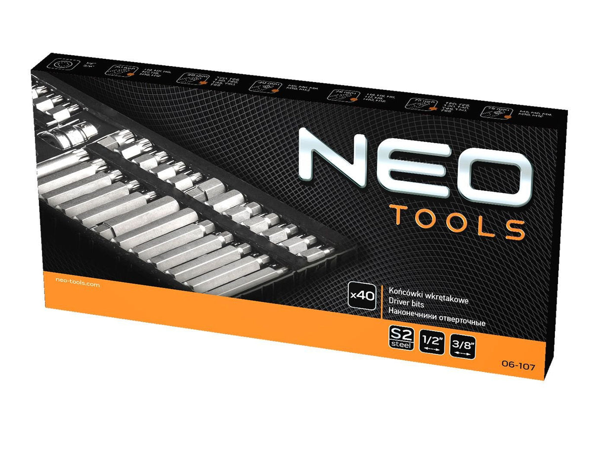 Juego De Puntas De Destornillador Neo Tools, 40 Piezas
