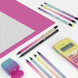 Pack De 3 Unidades Caja 6 Lápices De Colores Mina Gruesa Sunset  Milan.