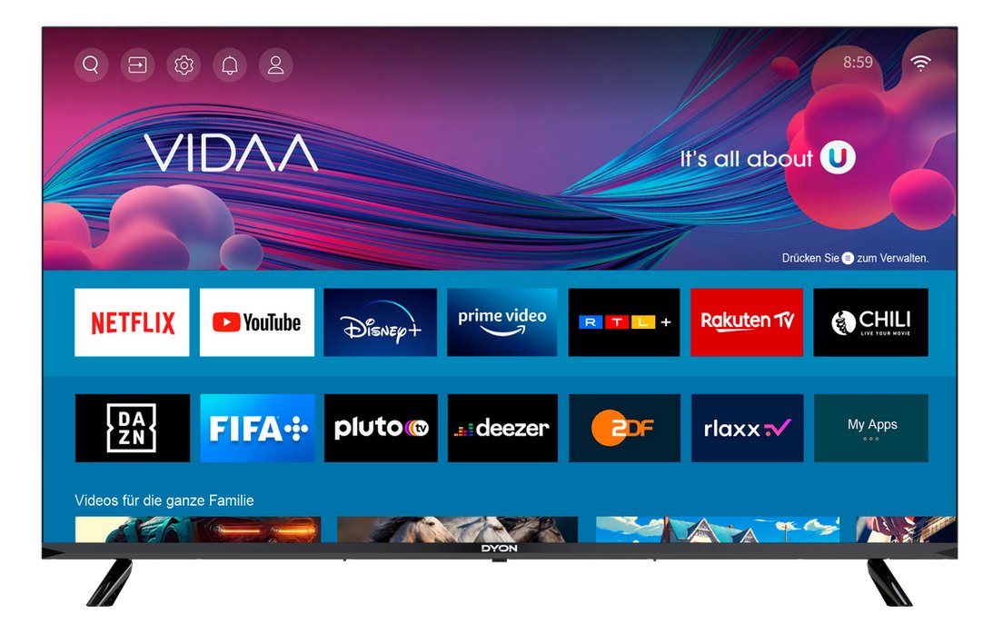 Televisión Dyon Smart 43 Vx, Led  43", Negro, Fullhd, Wifi, Smarttv D800218