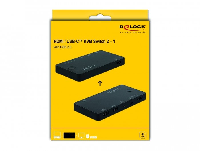 Delock Switch Kvm Hdmi / Usb-C 4k 60hz Usb2.0