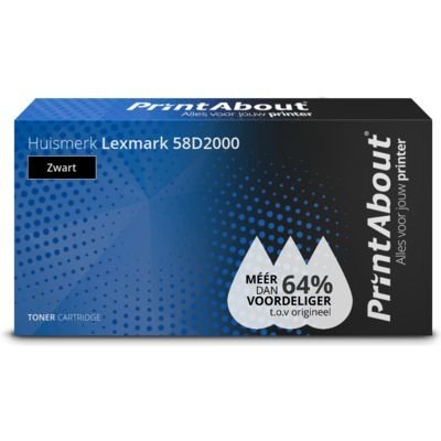 EAN 0616985790449 - PrintAbout 58D2000 cartucho de tóner Compatible Negro imagen 1