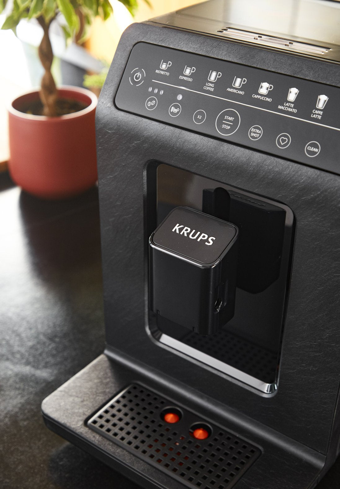 Cafetera Expreso Krups Evidence Eco-Design 1450w 15 Bares Negra