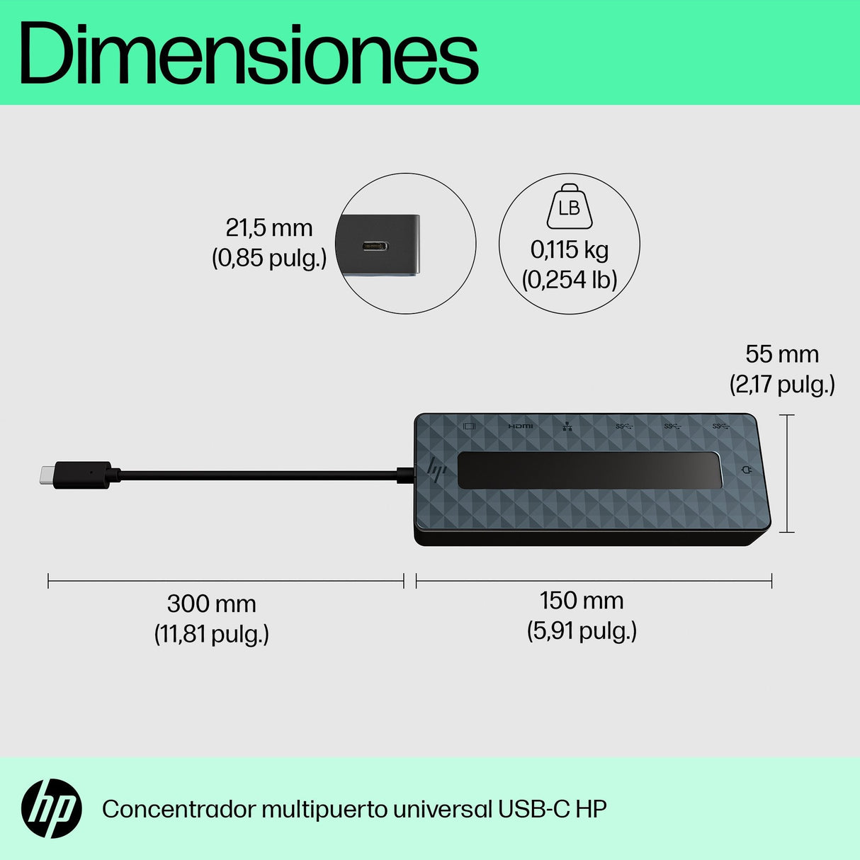 Dockingstation Hp Usb-C Multiport 50h98aa