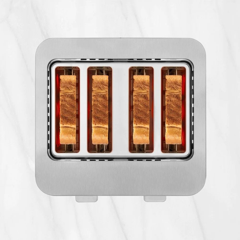 Tostador  Ufesa Quartet Delux 4 Ranuras 7 Niveles Lcd Acero Inoxidable  Digital