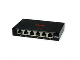 Roline Mini-Patchpanel, Cat.6a (Class Ea), 6x Rj45, 0,5he, Geschirmt, Schwarz