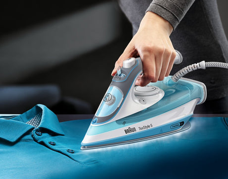 EAN 8021098270733 - Braun TexStyle 5 SI 5006 BL Plancha vapor-seco Suela de cerámica 2600 W Azul, Gris, Blanco imagen 6