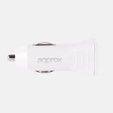 EAN 8435099516224 - Approx APPUSBCARW cargador de dispositivo móvil Smartphone Negro, Blanco Encendedor de cigarrillos Auto imagen 2
