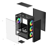 Ocypus Gamma C50 Argb (Negro, Tempered Glass) Gamma-C50-Bkg400xx-Gl