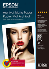 Original Epson Papel Inkjet Matt A3 50 Hojas
