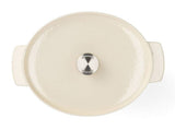 Kitchenaid Bräter Mit Deckel Gusseisen 30cm, Oval, Creme