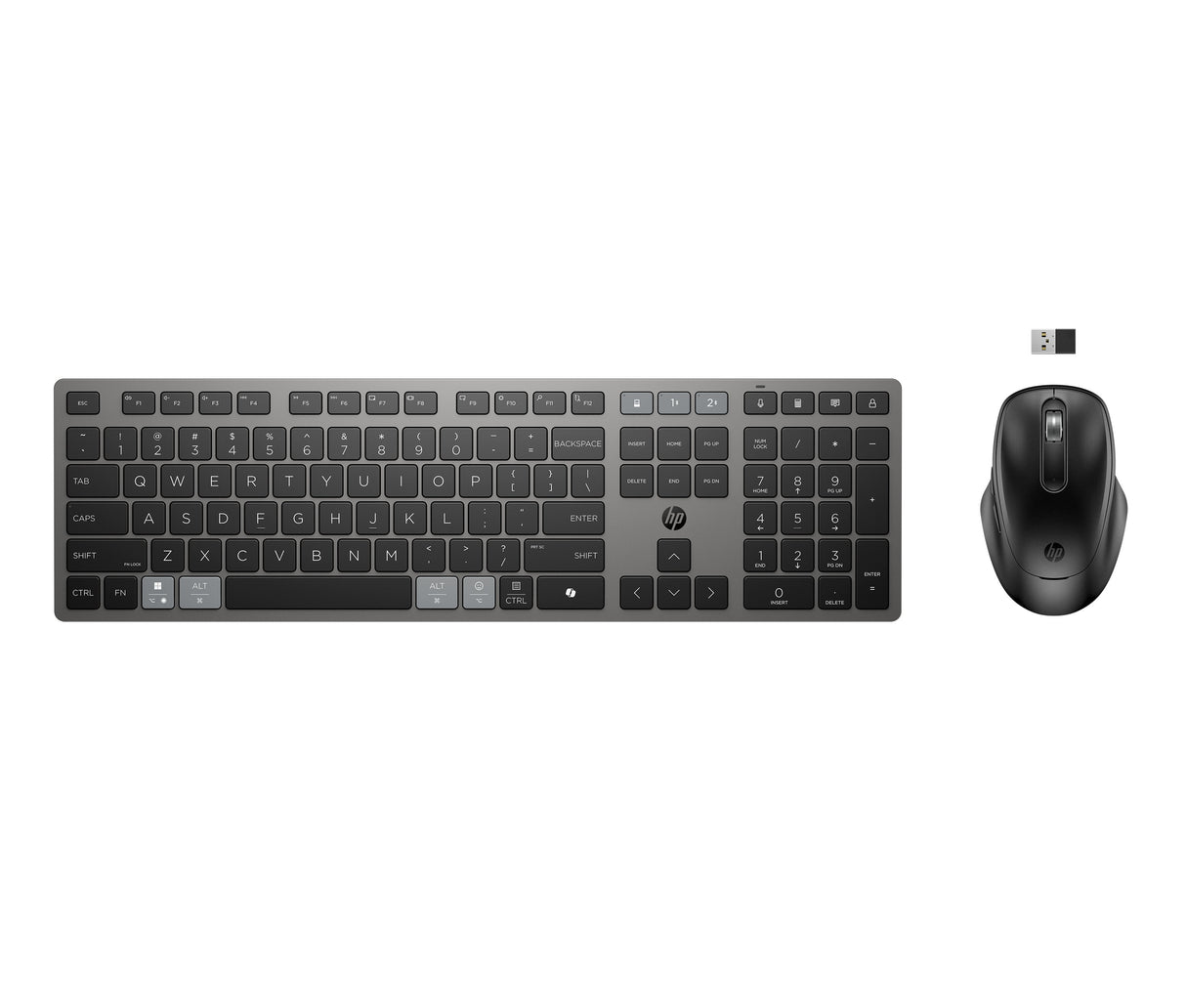 EAN 0198122955367 - HP 725 Multi Rchrgbl WLS KB/MSE Belgium teclado Ratón incluido Oficina RF Wireless + Bluetooth Negro imagen 1