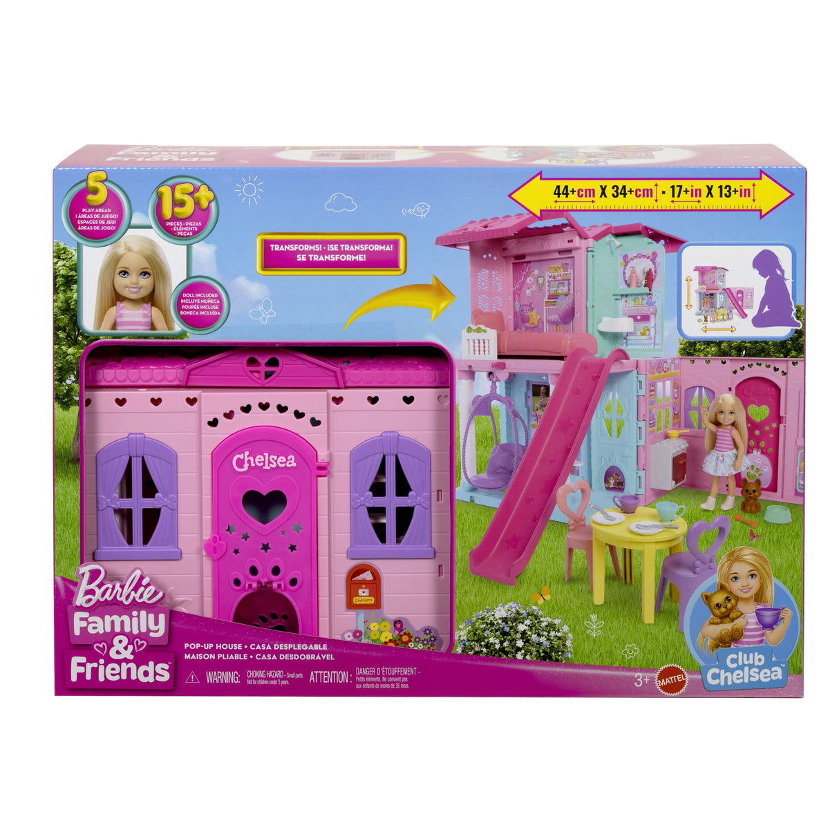Mattel Barbie Aufklappbares Chelsea Pop-Up-Haus Jfw49