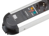 Enchufe Bachmann Primo Alu , 6 Vías, Negro, 2,0 M, Sin Interruptor