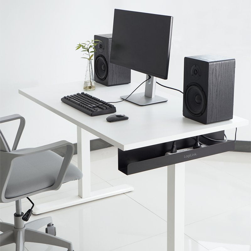 Logilink Kab0070 Organizador De Cables Bandeja De Cables Escritorio Negro 1 Pieza(S)