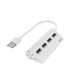 Hub Hama Essential  Usb 2.0 - Cable Usb-A Integrado De 15cm - Usb-A Hembra X4 - Blanco