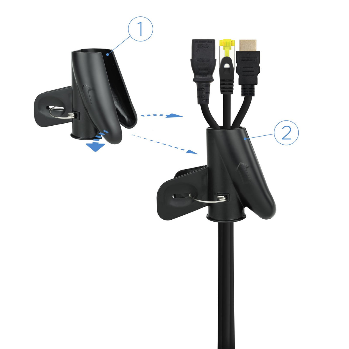 EAN 8433281009592 - Nanocable 10.36.0001-BK pasacables 2,5 cm imagen 2