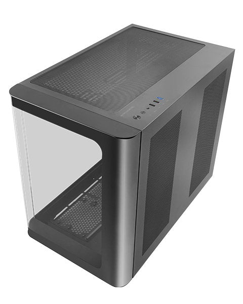 Caja Semitorre Atx Mc-Fusion Argb Negro Mars Gaming Bahías Int.:2x3'5,3x2'5/1xusb3.0/2xusb2.0/ Audio In/Out