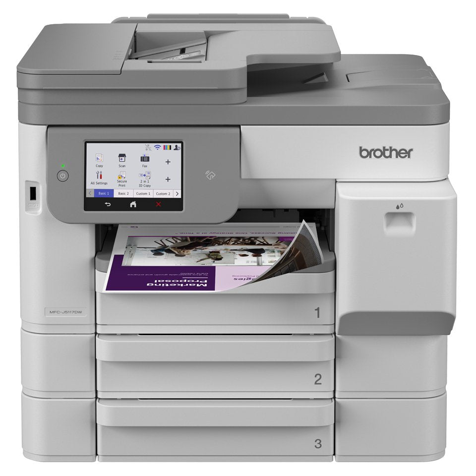 Brother Mfcj5117dw Mfp Jet D Tinta Color A4 28ppm, R-V Integral, Cargador 50p, Ethernet, Wifi,Usb, Lcd 10,9cm, 3bac X 250f