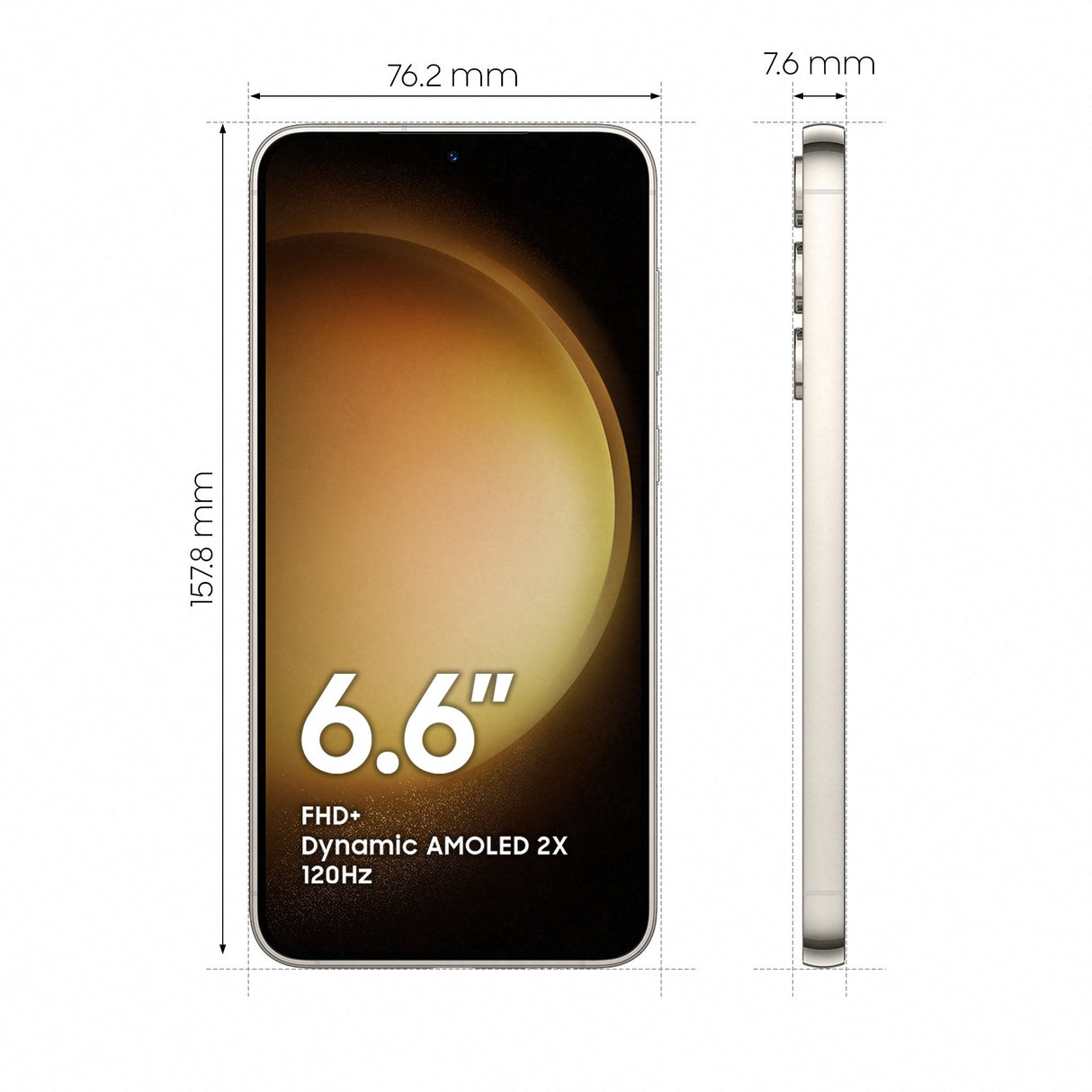 EAN 8806094725919 - Samsung Galaxy S23+ SM-S916B 16,8 cm (6.6") SIM doble Android 13 5G USB Tipo C 8 GB 256 GB 4700 mAh Crema imagen 3