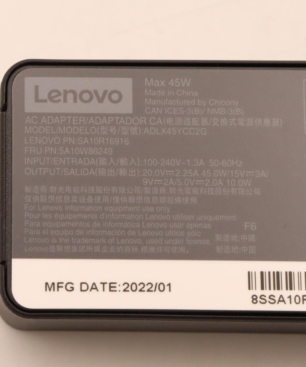 EAN 5715063427071 - Lenovo 5A10W86249 adaptador e inversor de corriente Interior 45 W Negro imagen 8