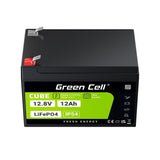 Green Cell Lfpgc12v12ah Batería Para Sistema Ups Fosfato De Hierro-Litio (Lifepo4) 12,8 V 12 Ah